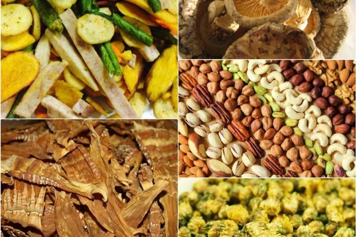Nông sản khô sau khi ra khỏi buồng sấy